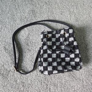 Checkered Black and White Women's Bag